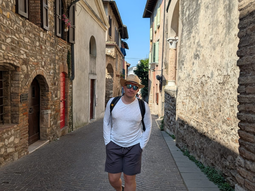 Volodymyr Kovalchyn enjoying architecture